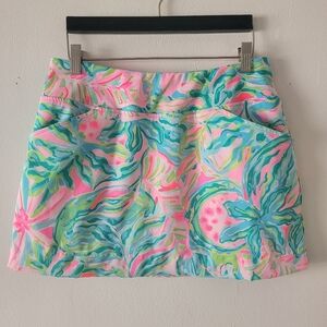 Tropical Print Mini Skirt